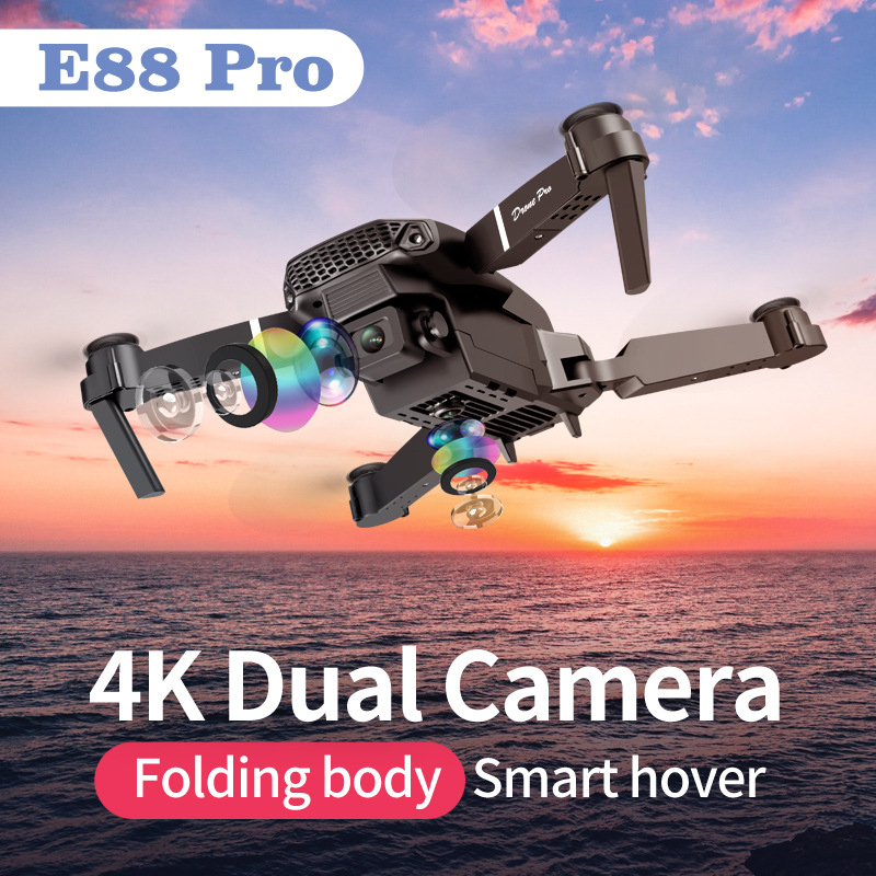Dron profesional E88pro, flujo - Drone Camera Lens reseña y precio