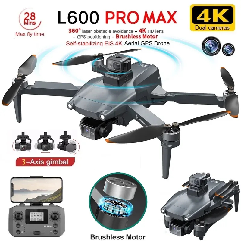 L600 PRO MAX GPS Drone profesi - Drone Camera Hd reseña y precio